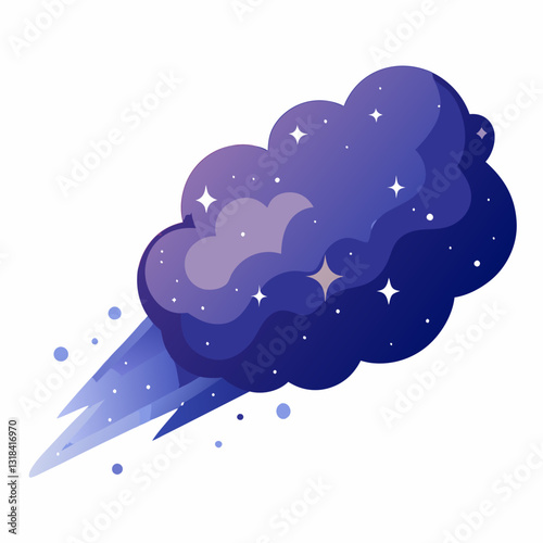 faint cosmic dust cloud illuminated by starlight