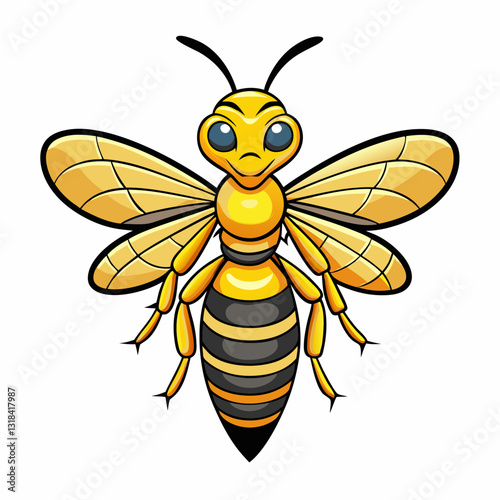 hornet on white background