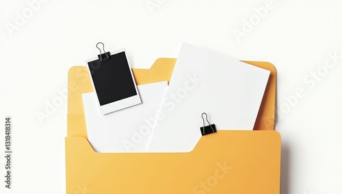 File folder featuring a blank label for text