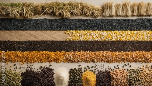 Fototapeta Naklejka Na Ścianę i Meble -  Various kinds of animal feed for backdrop.