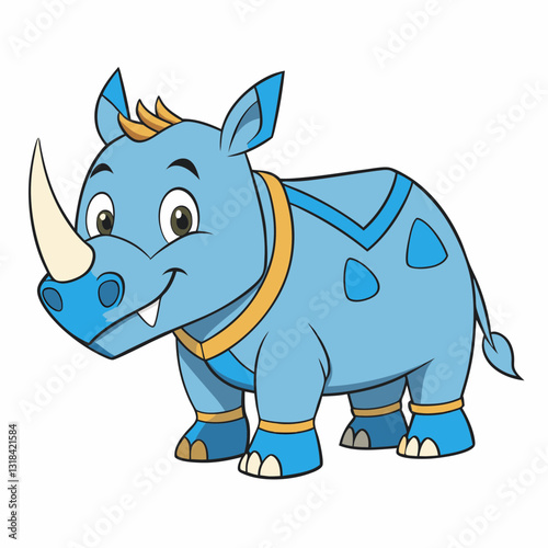 rhino cartoon vector