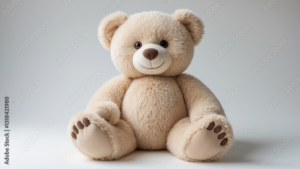 Obraz premium Adorable Teddy Bear Set Against White Background