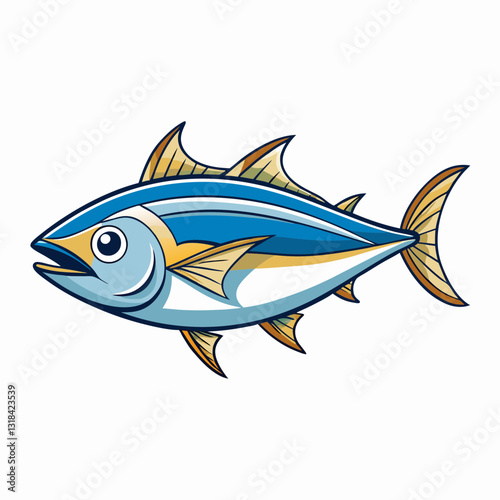 tuna fish isolated on white