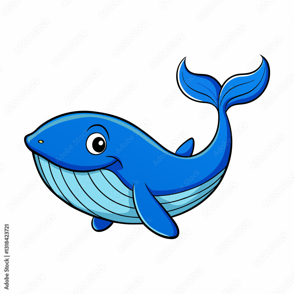 vector illustration of whale blue vector illustration of whale blue