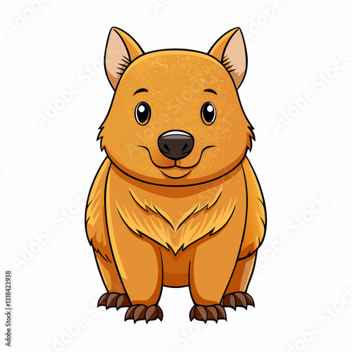 wombat cartoon vector