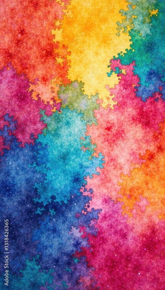 Fototapeta premium Geometric Pattern Watercolor Backgrounds with Vibrant Colors, unique backgrounds, vibrant colors, abstract designs