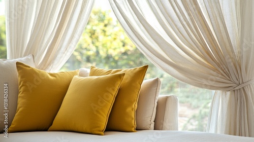 With automated blinds and curtains, the large window in the room provides easy control and full privacy whenever it's needed photo