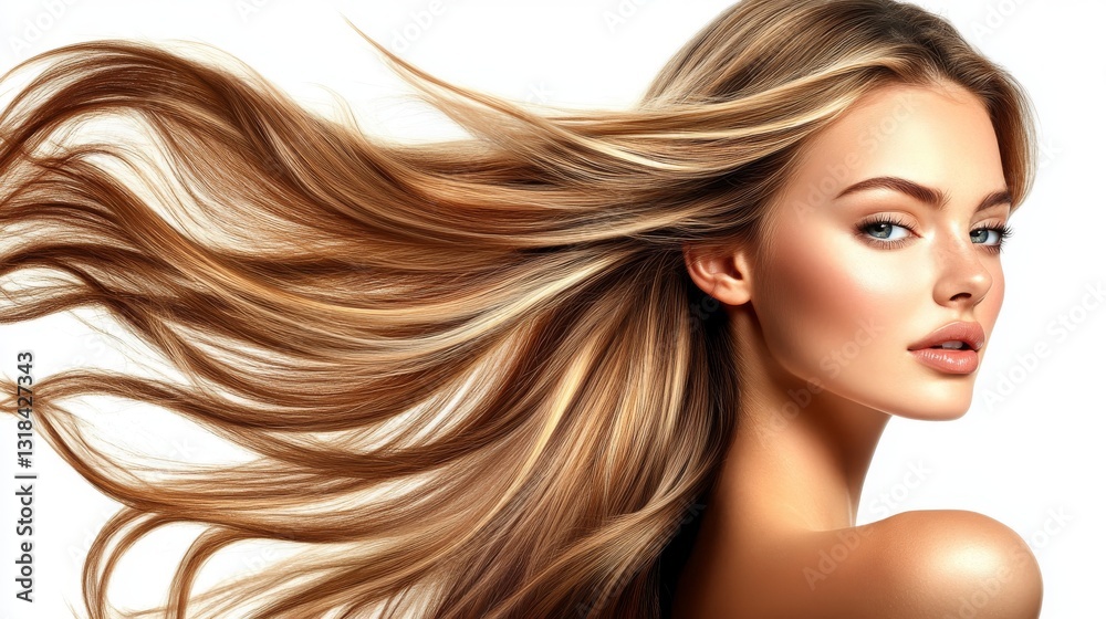 Obraz premium Advanced scanning and digital manipulation techniques are employed in the brown hair texture background technology to produce high-resolution images of natural brown hair strands