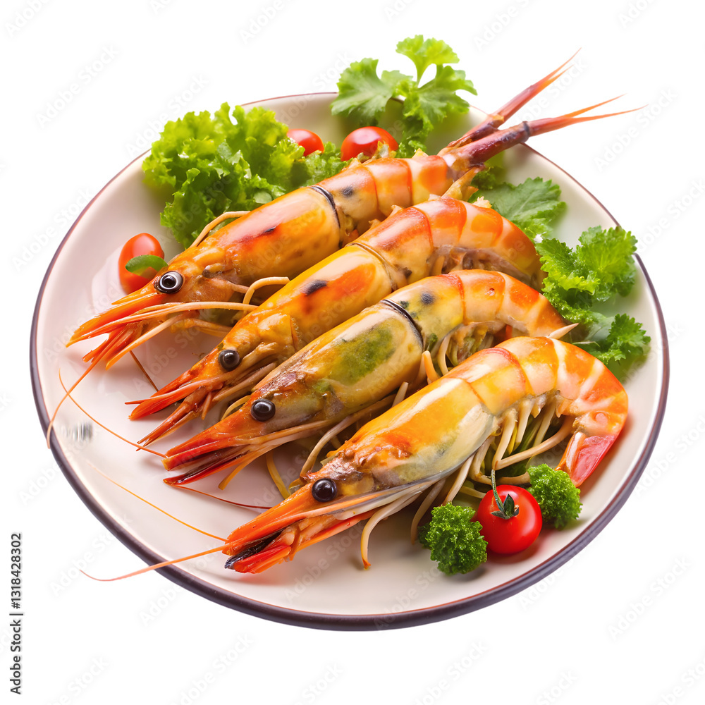 cooked shrimp on a plate