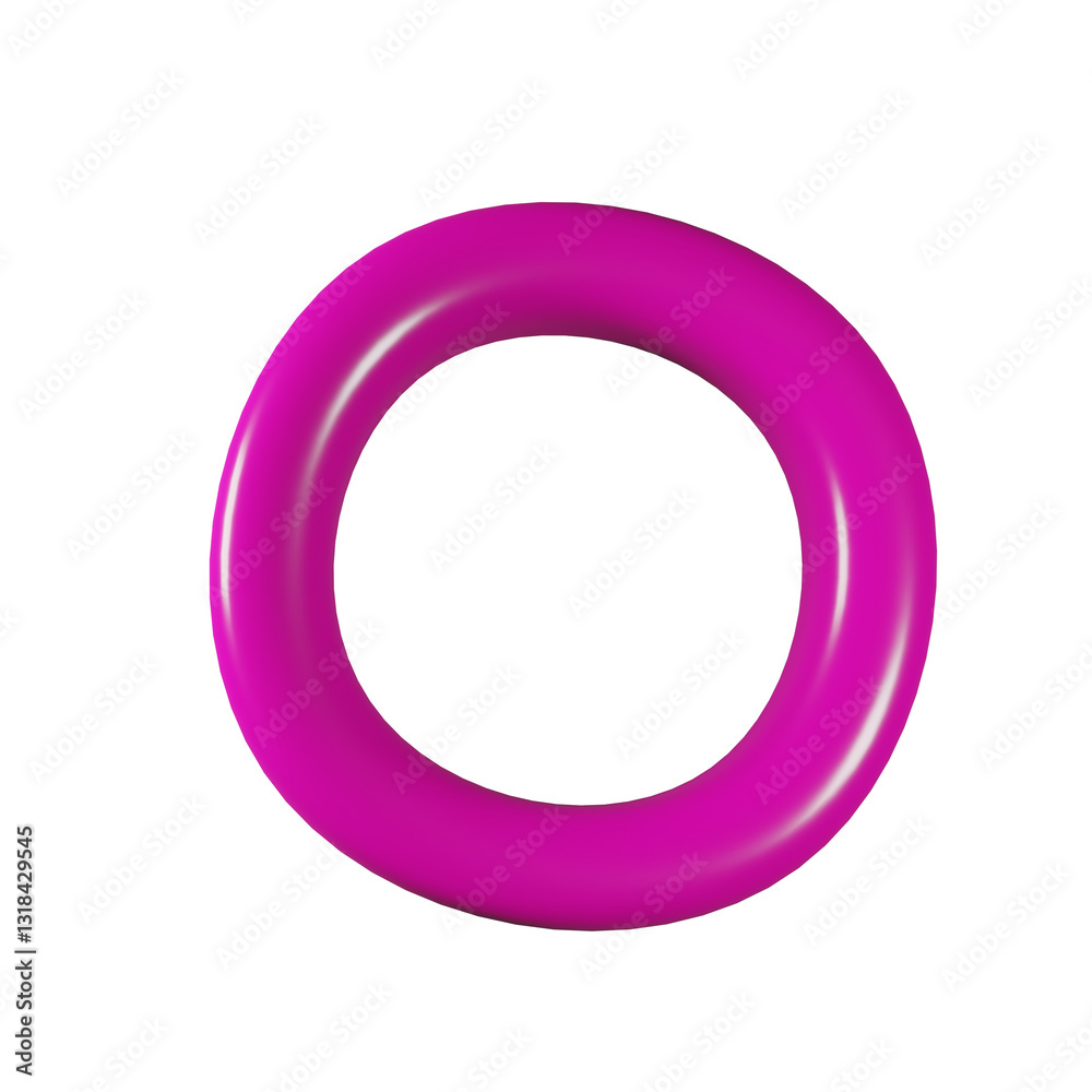 3D Glossy Pink Circular Ring 3D Glossy Pink Circular Ring