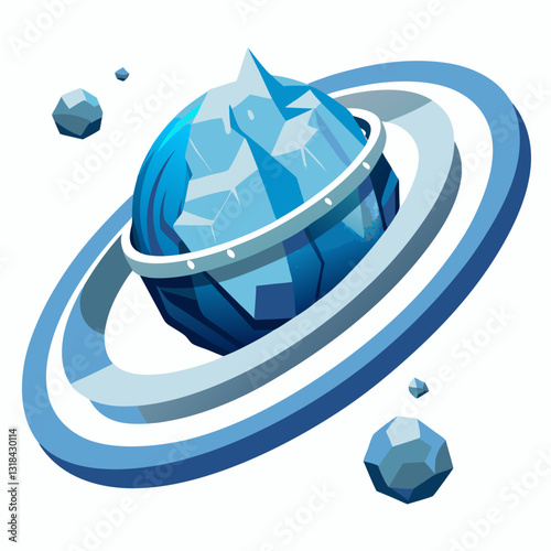 expanding planetary rings made of ice and rock 