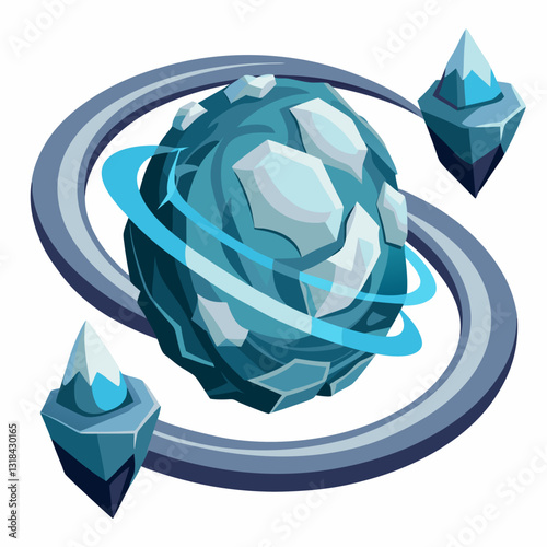 expanding planetary rings made of ice and rock 