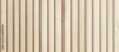 Sandy beige vertical wooden slats with a smooth satin finish for a minimalistic modern look.