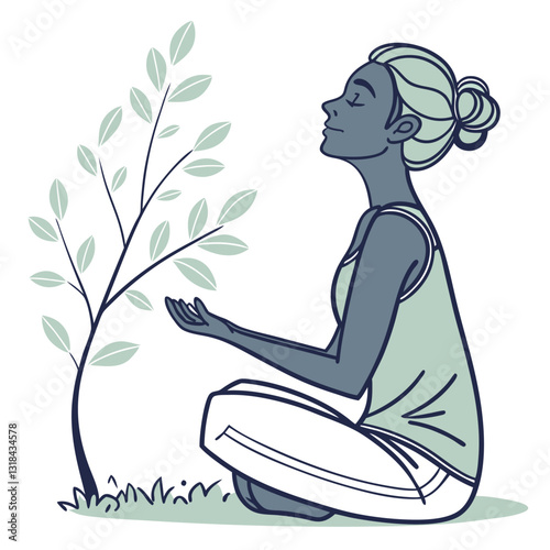 yoga lotus position vector