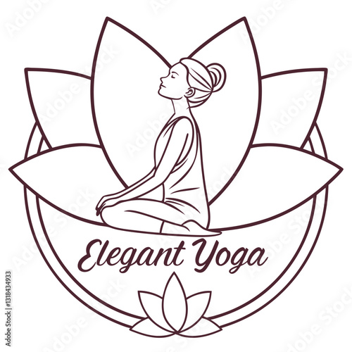 yoga lotus position vector