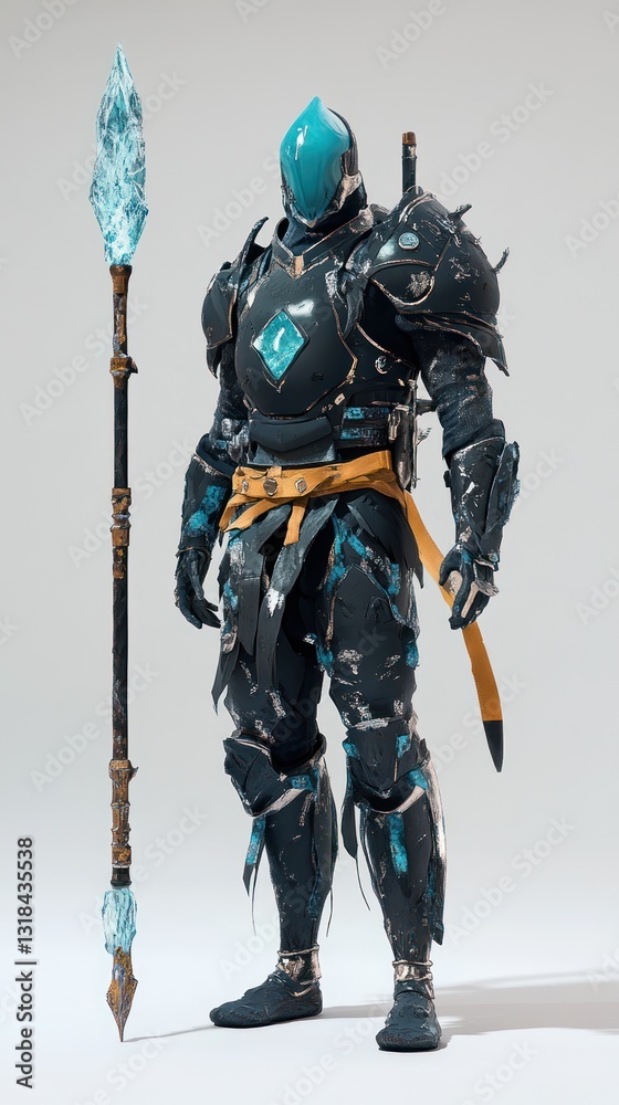 Crystalline Knight, fantasy, studio, weapon, game asset Crystalline Knight, fantasy, studio, weapon, game asset