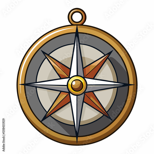 classic compass with metallic detailing