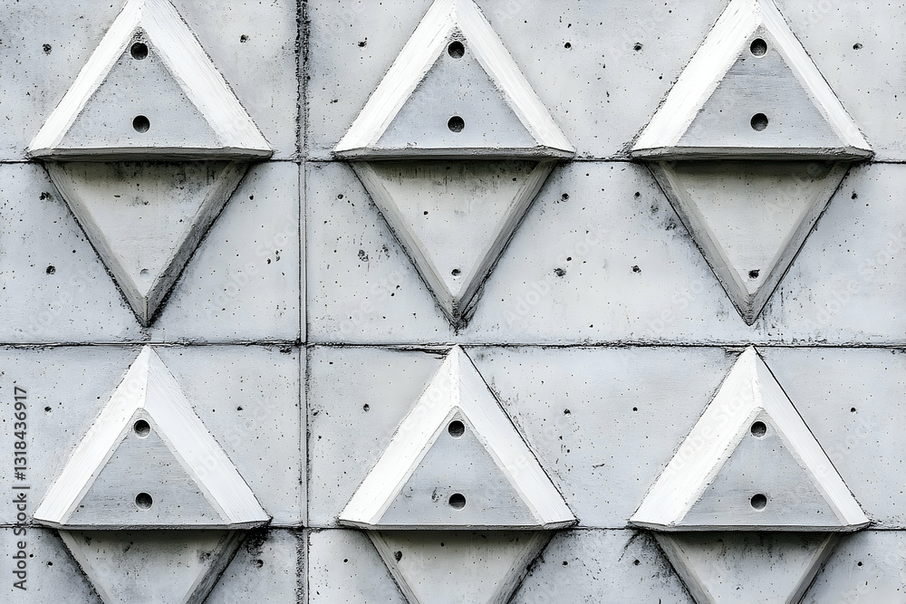Obraz premium Geometric concrete wall pattern