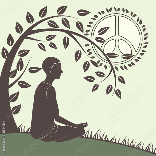 yoga lotus position vector