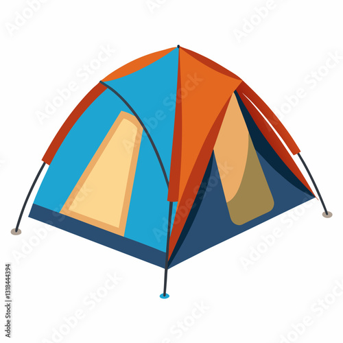 foldable camping tent with sturdy poles