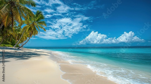 Fototapeta Naklejka Na Ścianę i Meble -  Relaxing Summer Holiday in Tropical Paradise - Maldives Island Bora Bora Bali Landscape Background