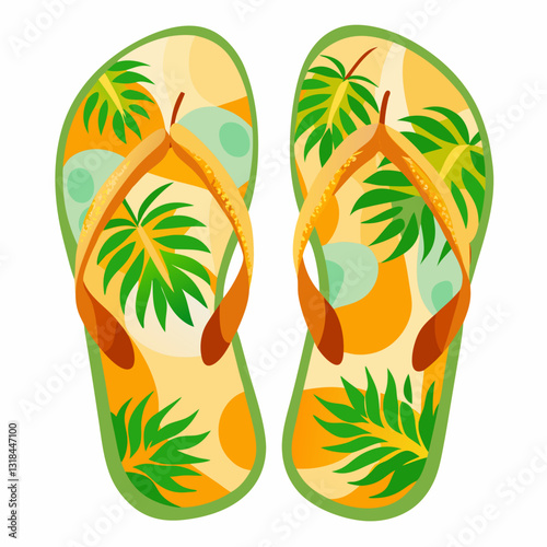 colorful flip flops