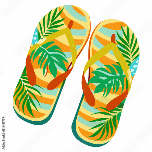 colorful flip flops