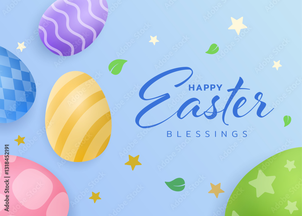 Illustration of Easter Egg Greeting Card with Happy Easter Calligraphy Featuring Colorful Seasonal Ornament and Springtime Flowers perfect for Invitation Poster and Festive Celebration Postcard Design Illustration of Easter Egg Greeting Card with Happy Easter Calligraphy Featuring Colorful Seasonal Ornament and Springtime Flowers perfect for Invitation Poster and Festive Celebration Postcard Design