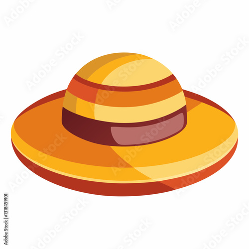 stylish sun hat with a wide brim