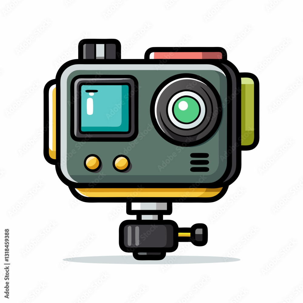 waterproof action camera with floating grip waterproof action camera with floating grip