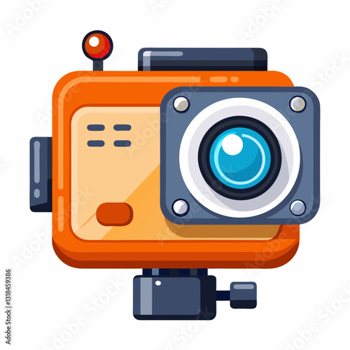 waterproof action camera with floating grip