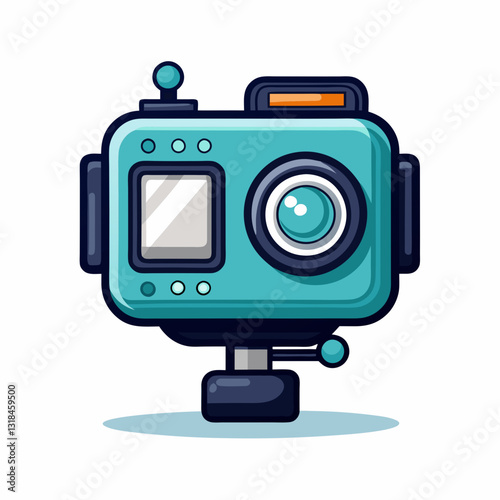 waterproof action camera with floating grip