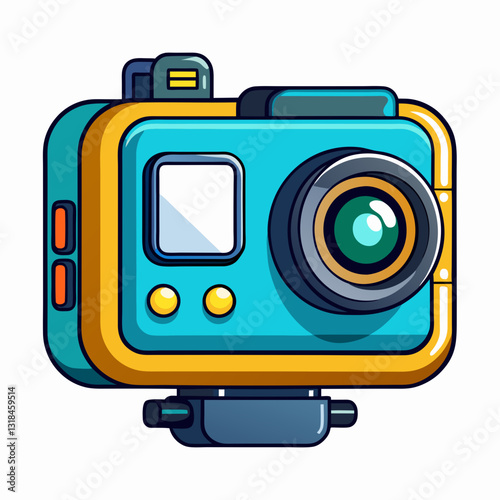 waterproof action camera with floating grip