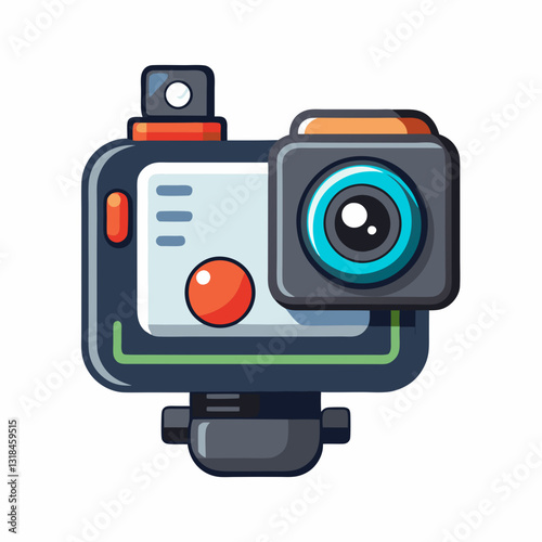waterproof action camera with floating grip