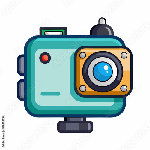 waterproof action camera with floating grip