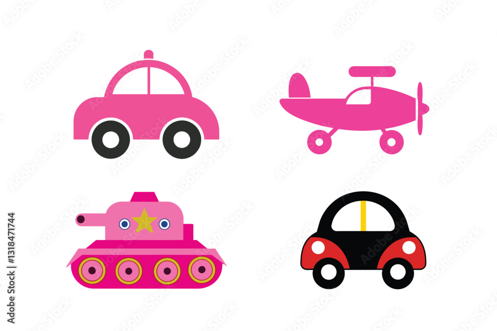 Naklejka premium set of toy