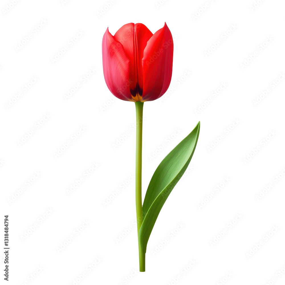 red tulip flower isolated on transparent background red tulip flower isolated on transparent background