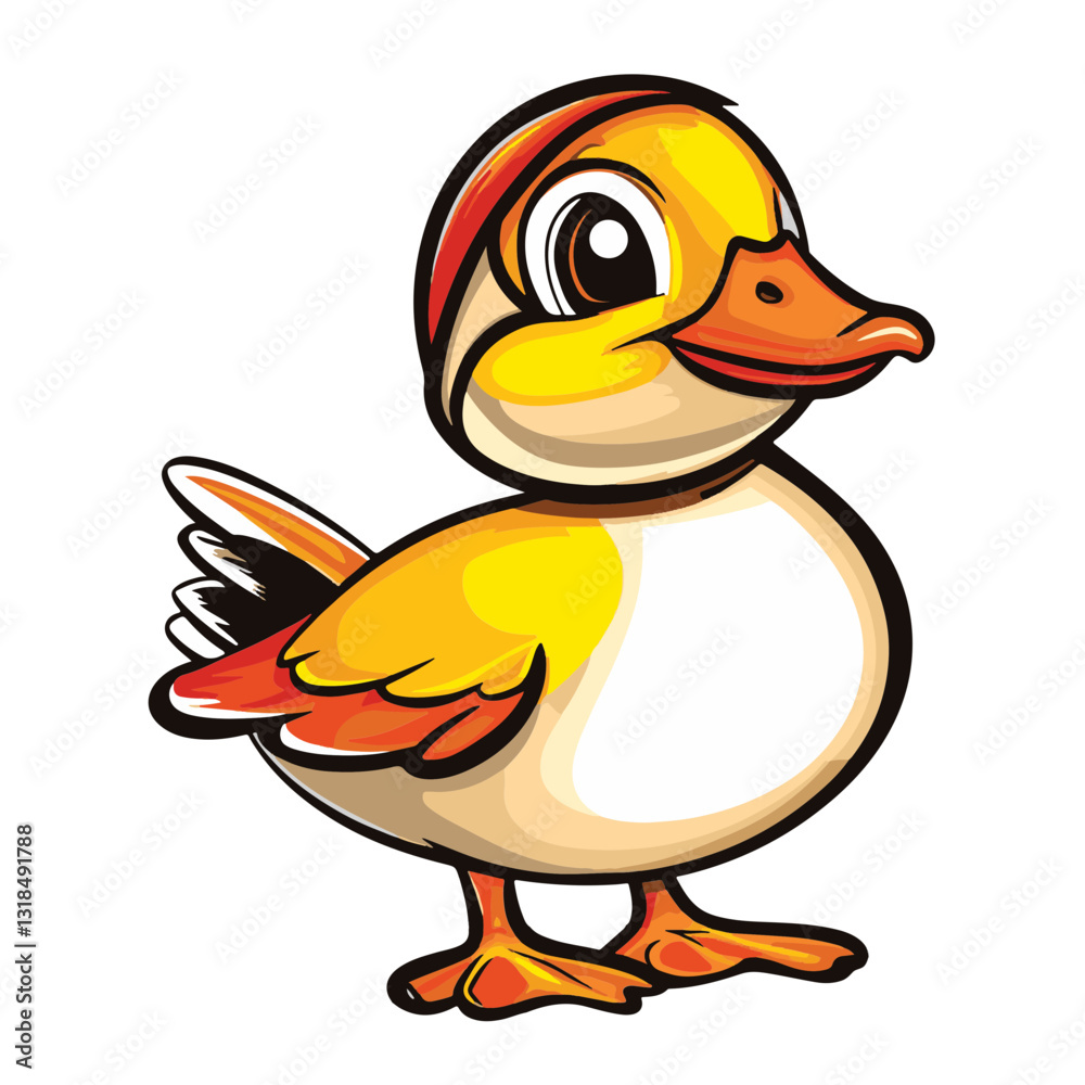 Cartoon Duckling vector illustration Cartoon Duckling vector illustration