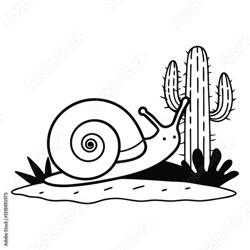 Nature Inspired Land Snail Vector Illustration and Clipart Design
