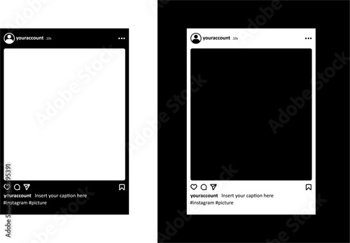 Two Side Monochrome of Instagram Feed