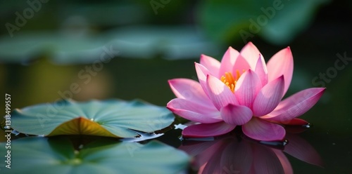 Delicate lotus petals unfolding on murky surface, serene scene, lotus flowers dirty water, blooming flowers