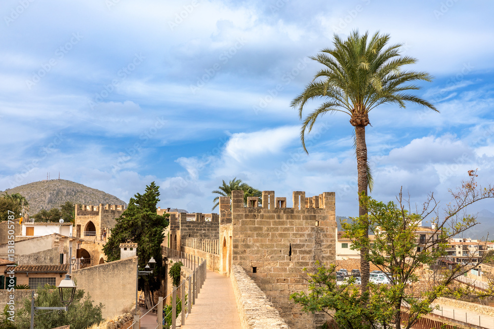 Auf der Stadtmauer von Alcudia, Mallorca Auf der Stadtmauer von Alcudia, Mallorca