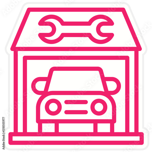 Vector Design Car Garage Icon Style