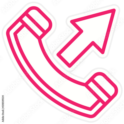 Vector Design Outgoing Call Icon Style