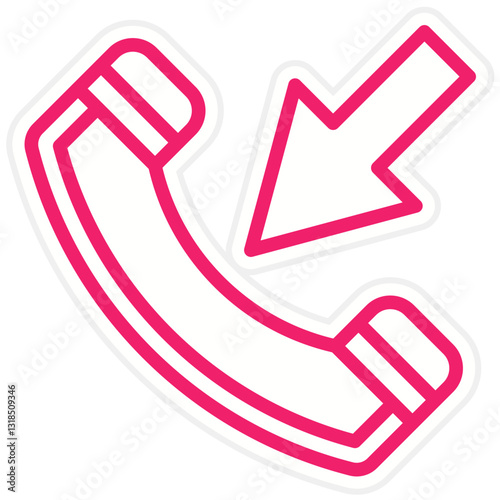 Vector Design Incoming Call Icon Style