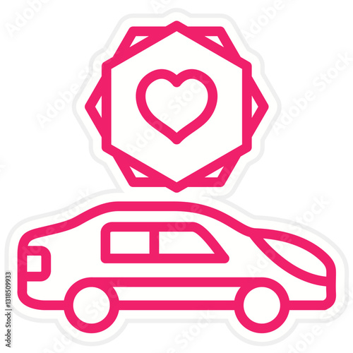Vector Design Wedding Car Icon Style