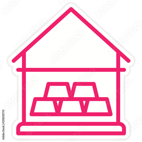 Vector Design Gold Ingots Icon Style