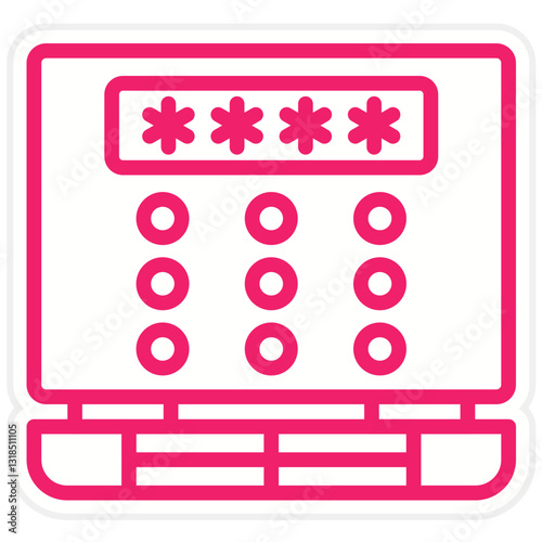 Vector Design Pin Code Icon Style