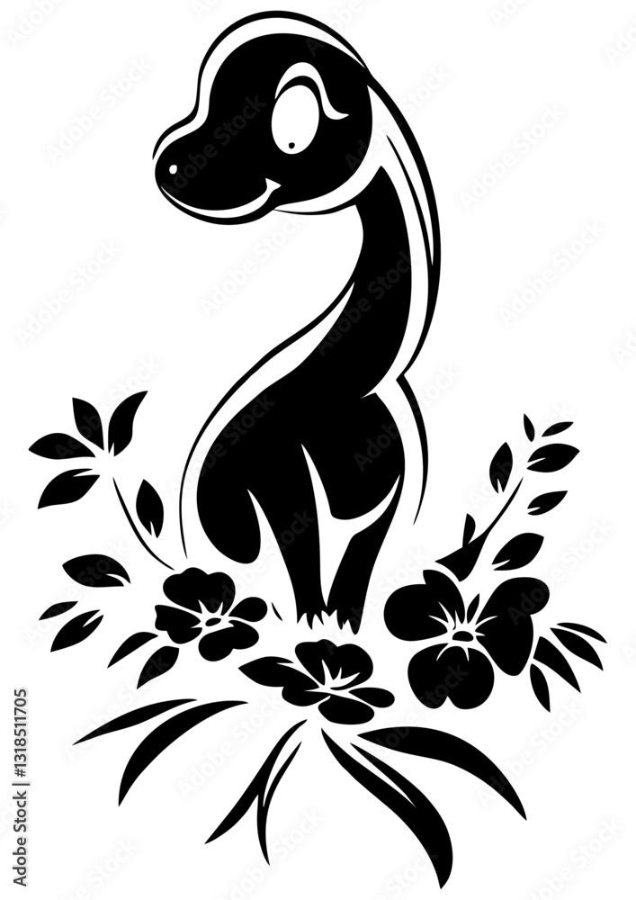Art Nouveau cute dinosaur Graphic Accents, vector illustration, vintage elements
Art Nouveau cute dinosaur Graphic Accents, vector illustration, vintage elements