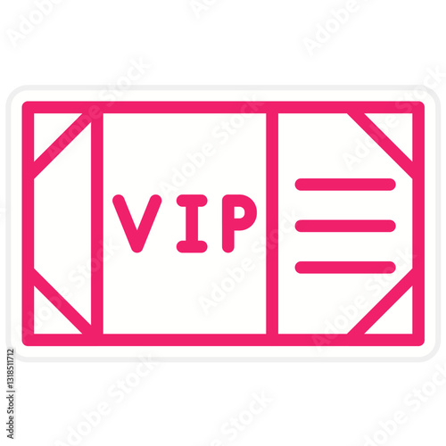 Vector Design VIP Pass Icon Style